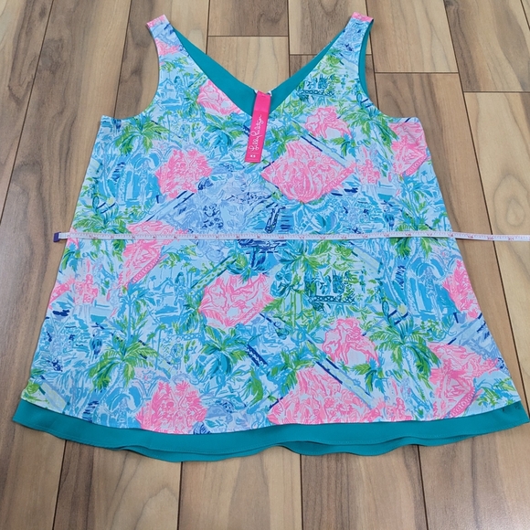 EUC! Lilly Pulitzer Lileeze Florin Reversible V Neck Top Bohemian Queen Size XS - Picture 7 of 12